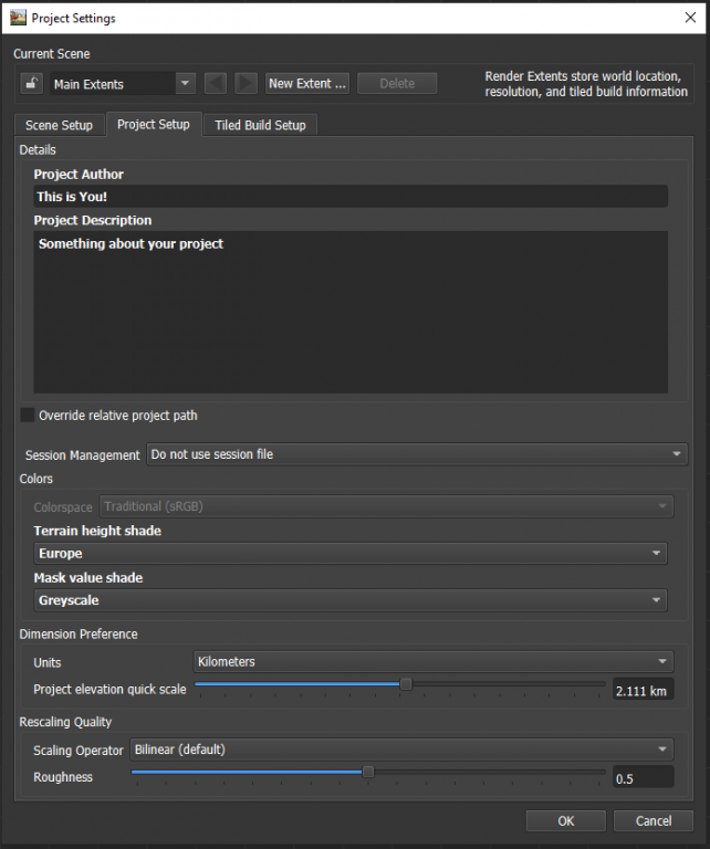 3. Render Extents And Project Setup – World Machine Help